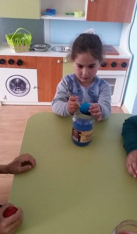 Easter bazaar - painting Easter eggs